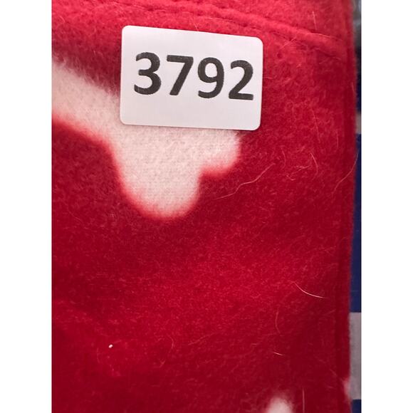 Rest-Eazzzy Heating Pad for Animals Red Fleece Bone Print Dogs - Picture 6 of 6